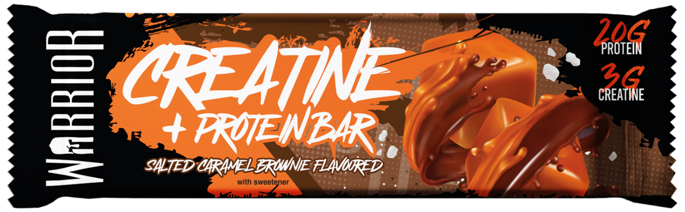 Warrior Creatine Bar - Salted Caramel Brownie (12τεμ)